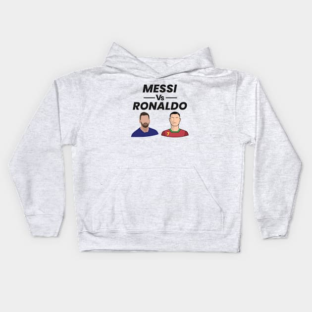 Messi vs Ronaldo Kids Hoodie by OverNinthCloud